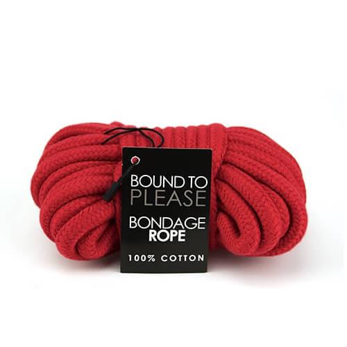 Bound to Please Bondage Rope Red – Corda bondage rossa morbida e resistente - Luxintime