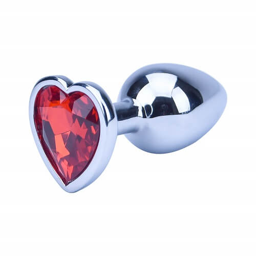 Precious Metals Heart Shaped Butt Plug Silver – Plug Anale Gioiello a Cuore - Luxintime